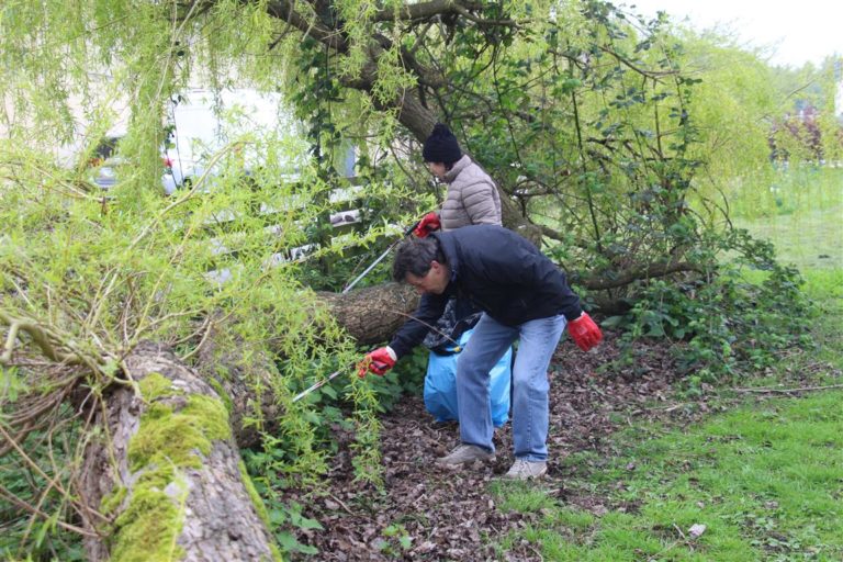 Cleaning up at Monkton Park, Chippenham